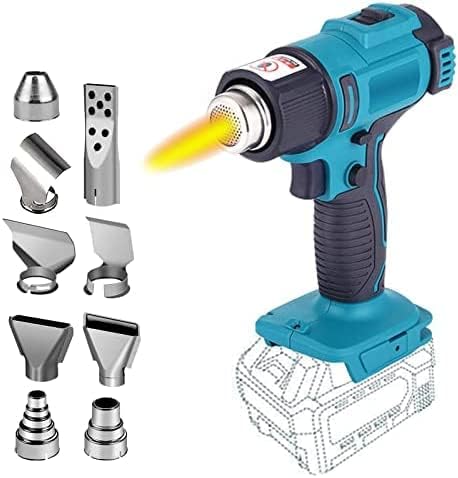 KRASS Portable Wireless Heat Gun, Hot Air Gun Kit with 18V Lithium Ion Battery, 1200W Adjustable Flame Control, No Battery or Charger,Kit C,Collector88