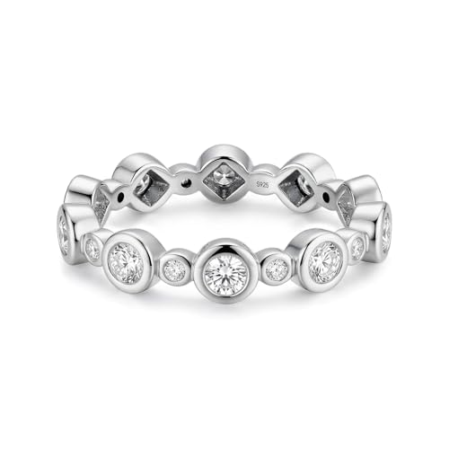 munone 3mm Moissanite Bezel Set Ring