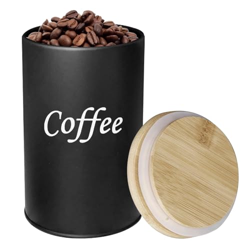 Boîte à Café Hermétique Moulu en Grain Dosette, Boîte en Métal Alimentaire avec Couvercle, Boîte à Café, Protection contre l'Humidité et les Arômes,...