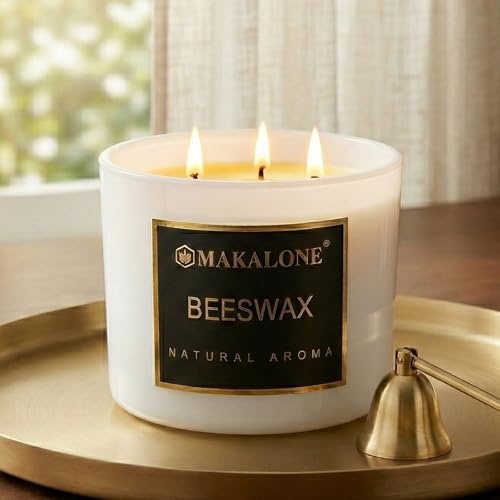 MAKALONE 3-Wick Beeswax Jar Candle