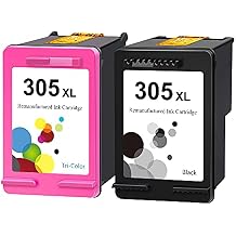 LEBOK Remanufactured for HP 305XL Ink Cartridges Replacement for HP305 305XL Ink Cartridge for HP Deskjet 2710 2720 Deskjet Plus 4110 4120 4130 Envy 6010 6020 Printer 1 Black 1 Tri-Color
