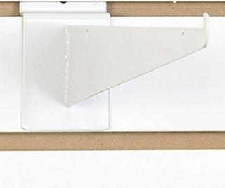 Slatwall Shelf Bracket in White 12 Inch - Set of 10