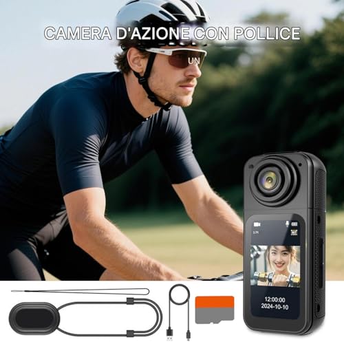 Mini caméra POV 2K Generico compacte avec clip magnétique et micro intégré - 4
