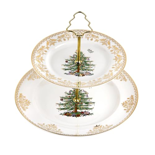 Christmas Tree Gold Cake Stand