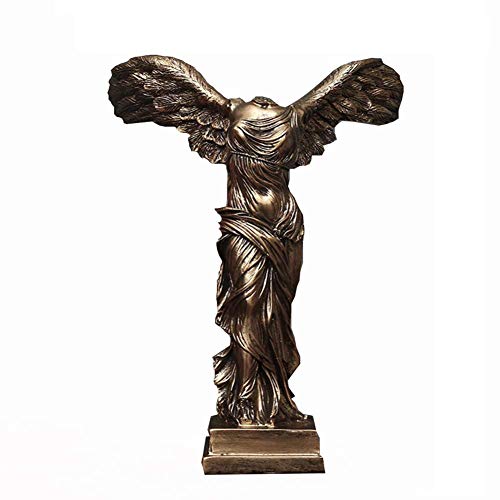 Statua vittoriana della vittoria alata - Scultura romana in bronzo, 14 x 10 x 4,5 cm, elegante decorazione per la casa e regalo per collezionisti, figura d'arte greca classica, ornamento vintage unico