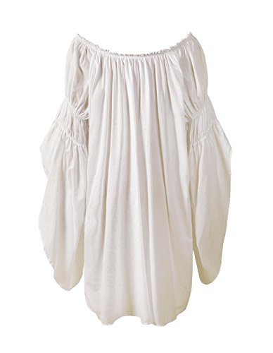 Renaissance 100% Cotton Medieval Peasant Dress Up Pirate Faire Celtic Blouse2