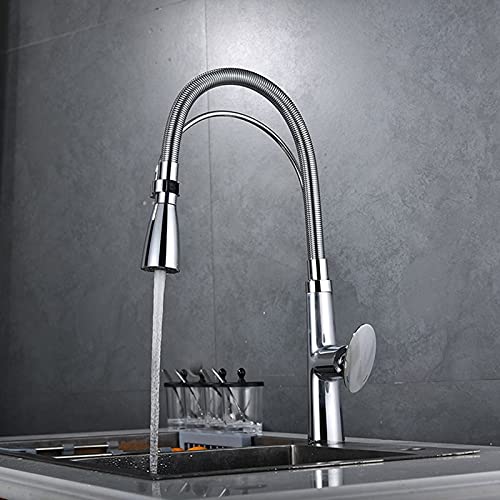 Mitigeur de cuisine avec support fixe et douchette extractible pratique