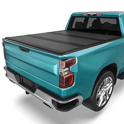 LEDKINGDOMUS Low-Profile Hard Trifold Truck Bed Tonneau Cover Fits for Chevy Silverado/GMC Sierra 2500HD 3500HD 2020-2026
