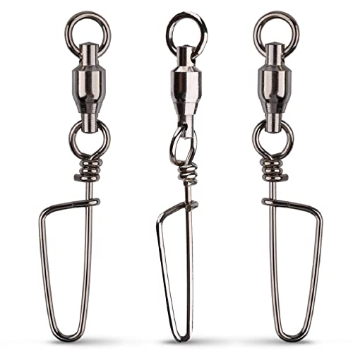 Goture Fishing Snap Swivels Ball Bearing Swivels Fishing Stainless Steel High Strength Corrosion Resistant Swivel For Saltwater Freshwater Swivels Tackle 18Lb To 440Lb(Pack Of 20) #TOP6