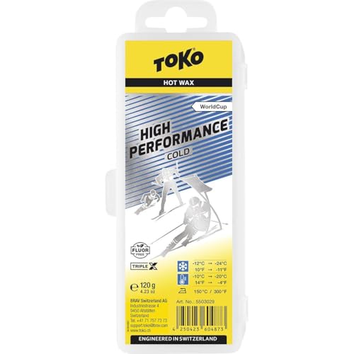TOKO High Performance Cold Heisswachs, Skiwachs für Rennläufer, 120 g