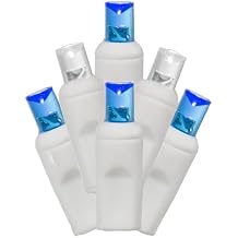 Vickerman Set of 50 Blue and Pure White Commercial Grade LED Wide Angle Christmas Lights - White Wire