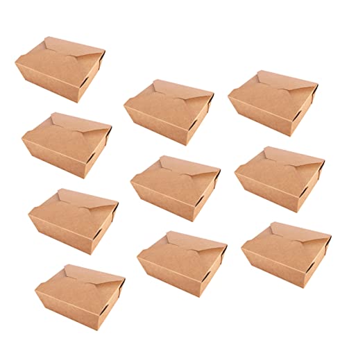NAMOARLY 30pcs Kraft Paper Lunch Boxes for Food Storage Portable for Office School