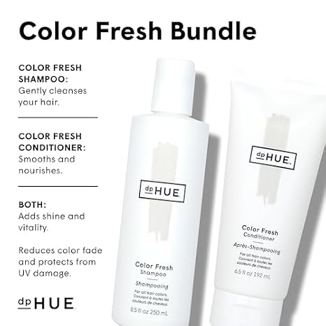 dpHUE Color Fresh Shampoo (8.5 oz) + Color Fresh Conditioner (6.5 oz) - Moisturizing Formulas for Color-Treated Hair - Gentle & Effective - Color Safe
