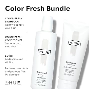 dpHUE Color Fresh Shampoo (8.5 oz) + Color Fresh Conditioner (6.5 oz) - Moisturizing Formulas for Color-Treated Hair - Gentle & Effective - Color Safe