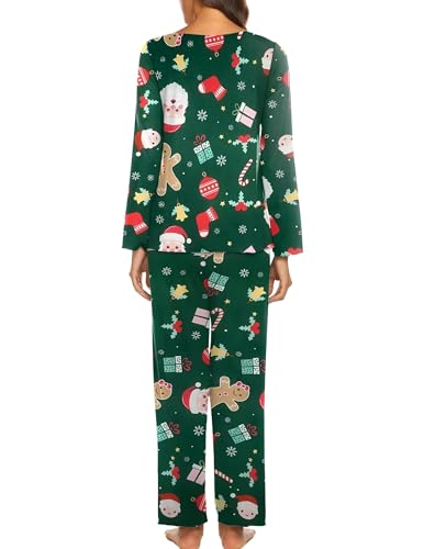 Image of Ekouaer Womens Pajama Sets 2 Piece Lounge Set Fall Winter Pajamas Long Sleeve Pjs Top and Pants Soft Pj Sets Loose Sleepwear