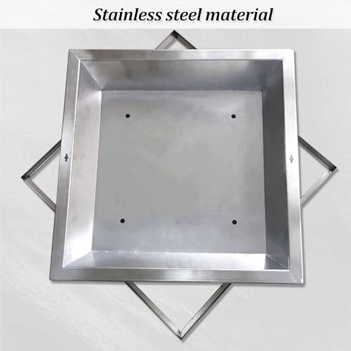 Cubierta cuadrada de acero inoxidable para tanque séptico con acabado empotrado 3