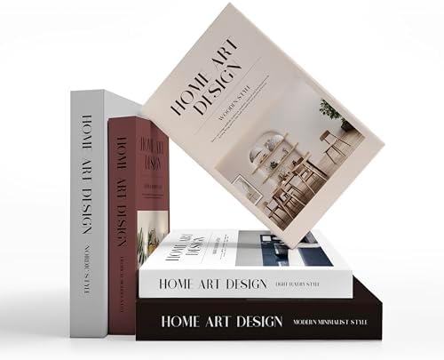 Faux Decorative Books Set 5 Pcs, Not Real Books, Coffee Table Boo...