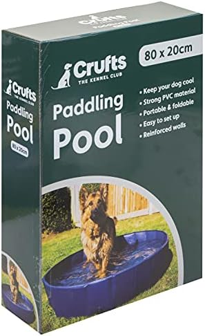 VFM / Crufts - Foldable Pet Bath Tub, Paddling Pool for Dogs, Dog Toy, Portable Bath (80cm x 20cm)