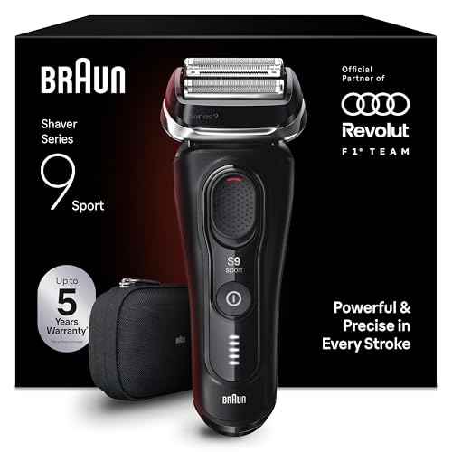 Braun Rasierer Herren Elektrisch Series 9 Sport, 9100si, Schwarz – Ansicht 1