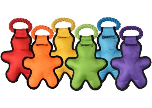 Multipet Tug 'O Man With Rope Tough Dog Toy 14" (Assorted Color, 1 Pack) #TOP1