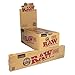 RAW Cones Classic Lean Size | 12 Packs | Natural Pre Rolled Rolling Paper with Tips | 20 Cones per Pack