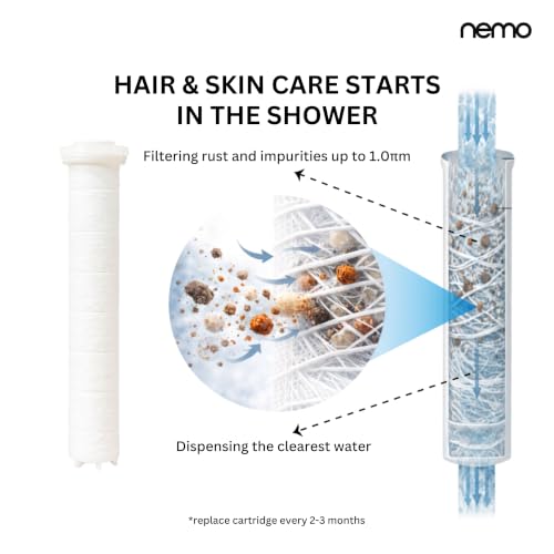 Image of NEMO Vitamin Hand Shower Replacement Filters | 10 Pcs | Made in South Korea | Melt-blown sediment filtration helps trap rust, sediments, heavy metals, larvae & microplastics for cleaner shower water