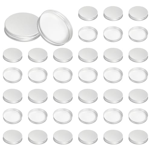 Couvercles en aluminium pour bocaux Mason PATIKIL 70mm, 54 pièces argent