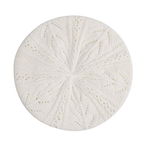 Bamery Winter Little Girls' Beanie Hat Cute Toddler Girl Knitted Hat Cotton Warm Hats For Under 6 Years (White Bow, L/2-5T) #TOP2