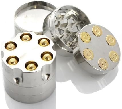 2" Aluminum 3 Piece Tobacco Spice Herb Revolver Bullet Grinder - Fun Novelty Mill Tool, Garden, Lawn, Maintenance