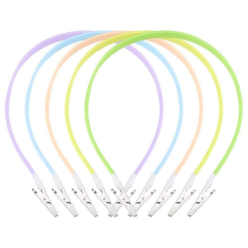 GORGECRAFT - GORGECRAFT 5 Couleurs Clip de Porte Bavoir Dentaire Pinces à Serviette en Silicone Coloré Dentiste Pinces de Fixation de Serviette Lanière de Cou Serviette Tablier Porte Bavoirs pour Adulte 50.4cm