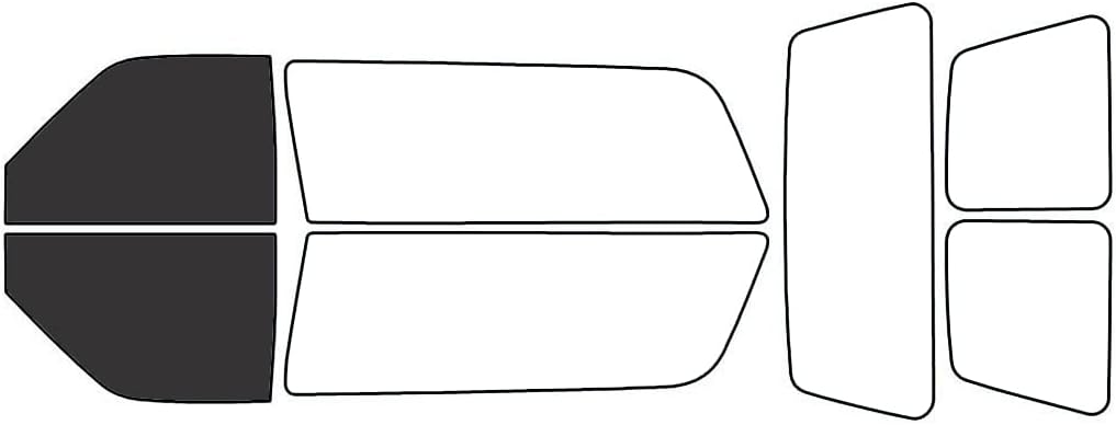 Rvinyl Window Tint Kit Compatible with Chevrolet Tahoe 1995-1999 2 Door - Black 20% - Single Ply No Bubble Film - Do it Yourself Vehicle Front Precut Kit
