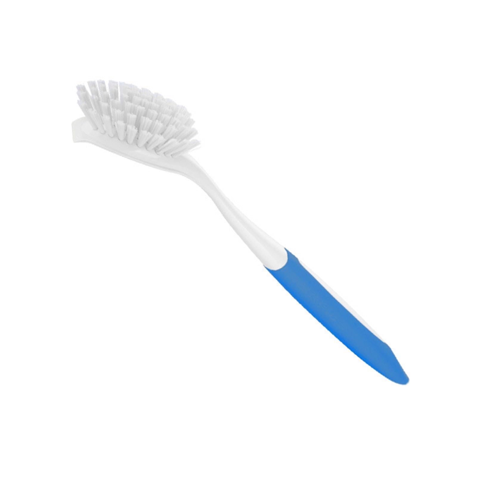Dish Brush With Handle 1pc Kitchen Scrub Brushes For Cleaning Scrubber With Stiff Bristles For Sink Pots Pans for Dishes, Pots(Blue)