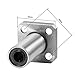 uxcell LMK6UU Extra Long Square Flange Linear Ball Bearings, 6mm Bore Dia, 12mm OD, 35mm Length(Pack of 2)