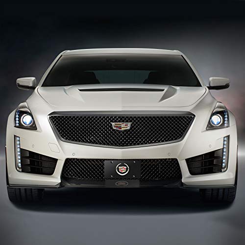 Ipick Image Cadillac 3D Logo Black Stainless Steel License Plate #TOP3