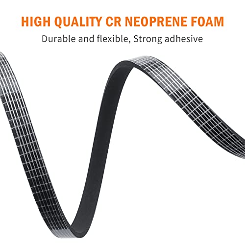 WochiTV Foam Tape Weather Stripping 10mm(W) x 3mm(T) - Image 3