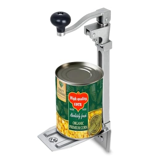 Commercial Can Opener Heavy Duty, 16" Stainless Steel Manual Table Can Opener for #10 Cans up to 10" Tall, Industrial Kitchen Tool with Cast Steel Base & Stainless Steel Blade