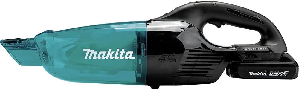 Makita XLC03R1BX4 18V LXT® Lithium-ion Compact Brushless Cordless Vacuum Kit, Trigger w/Lock (2.0Ah)