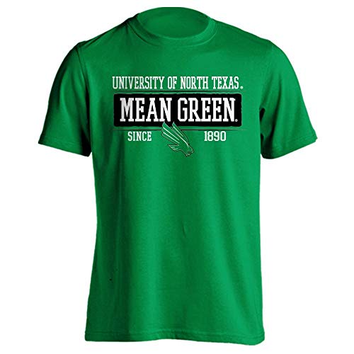 Sport Your Gear North Texas Mean Green Bar Mascot Established Short Sleeve T-Shirt - Green - X-Large