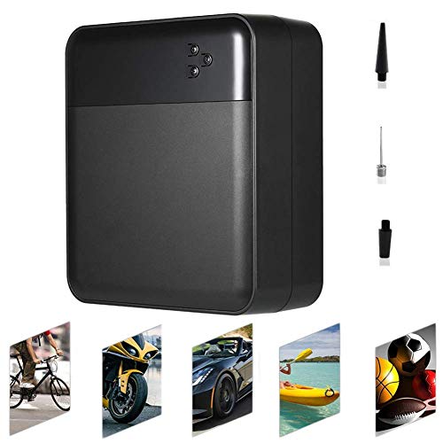 Portable Air Compressor Pump Tire Inflators Auto Stop Inflators with LCD Digital Pressure Gauge Display and LED Light for Cars Motorcycles Bikes and Others Inflatables Electric digital tire pump