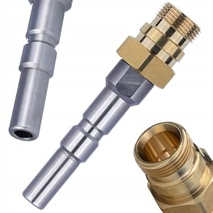 Adapter Schnellkupplung Hochdruckreiniger – Ersatz für Hochdruckreiniger Kranzle K2160, K2175, K2195 und Nilfisk | KEW D12 auf Kärcher Easy!Lock M22 | Stahl Messing langlebig dicht