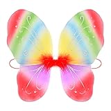 【Perfektes Accessoire】 Schmetterlingsfeenflügel sind das perfekte Kostüm für Party-Outfits wie Kindertag, Halloween, Weihnachten, Geburtstag usw. Es ist auch ein perfektes Geschenk für Mädchen im Alter von 3-10 Jahren.