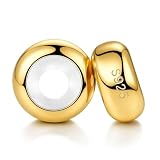 LOVANS Clip Charms Femme en Argent Sterling 925 Plaqué Or, 2 pièces Bloqueur Charme Stopper Separateur pour Bracelet, Cadeau pour Maman Fille