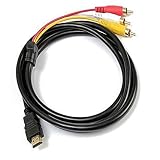 Señal digital HDMI es y RCA es señal analógica, y el cable no convierte la señal. los dispositivos en sí son los que necesita para convertir la señal. si el dispositivo no admite codificación y decodificación luego comprar un adaptador por separado.