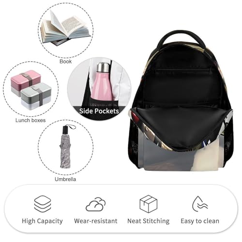 World War 2 Aircraft Airplane Backpack for Travel, Ultra Durable Small Bookbag Lightweight Daypack for Women Men3