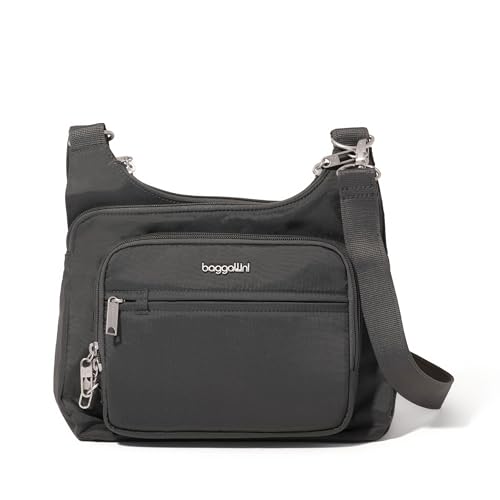 Image of Baggallini Securtex Anti-theft Crossover Crossbody Bag 11 inchw X 8.5 inchh, Rfid, Built-in Wallet, Locking Zippers