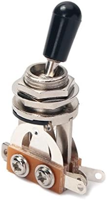 Alnicov 3-Way Guitar Pickup Toggle Switch Parts for Les Paul LP Guitar Bass,Black Tip