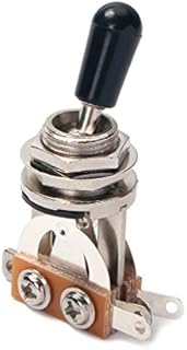 Alnicov 3-Way Guitar Pickup Toggle Switch Parts for Les Paul LP Guitar Bass,Black Tip
