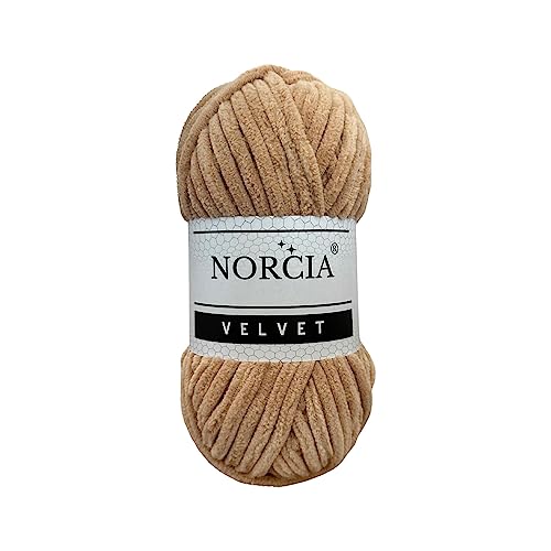 NORCIA Soft Velvet Yarn Chenille Yarn for Crocheting Super Bulky