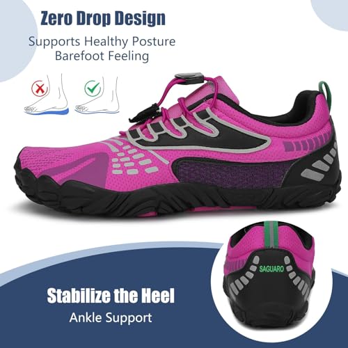 Image of SAGUARO Womens Mens Barefoot Shoes Minimalist Trail Runner Wide Toe Box Zero Drop Outdoor Cross Training Shoe