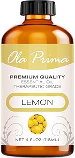 Ola Prima 4oz - Premium Quality Lemon Essential Oil (4 Ounce Bottle) Therapeutic
